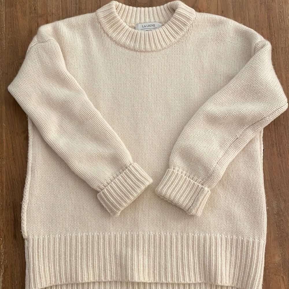 LA LIGNE Solid Marine Sweater EUC